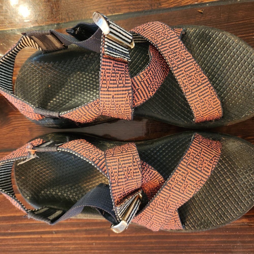Women's Black and Red Sandals